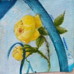 Serie roses sur toile 4